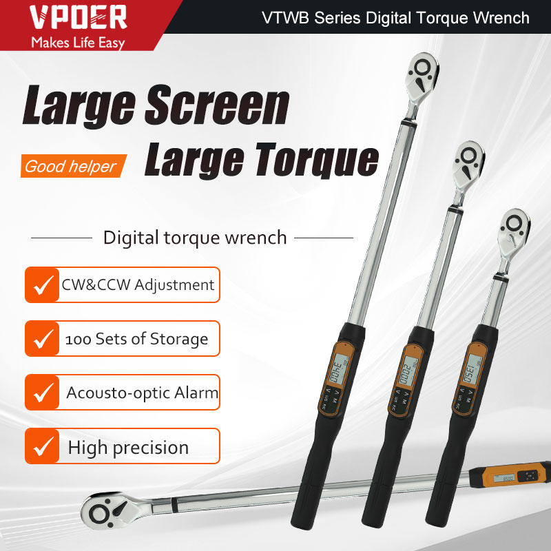 Digital Torque Wrench 1/2 Inch 200Nm - 3/8 135Nm, 1/2 cala 200Nm 340Nm