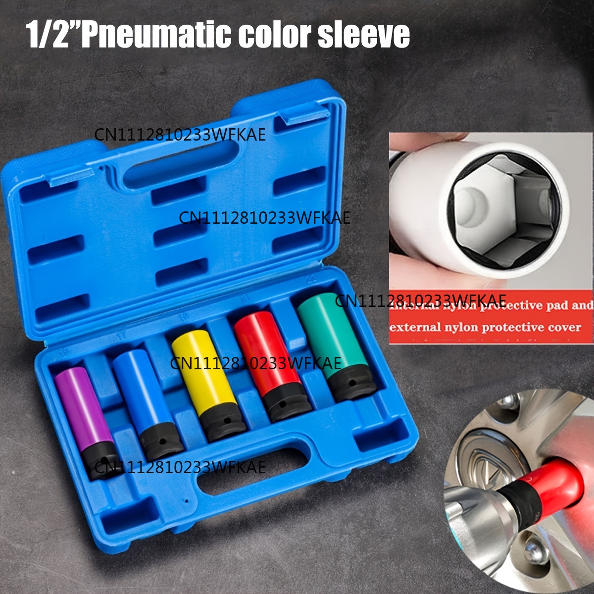 Impact Socket Thin Wall Deep Metric Set - Ochraniacz koła z napędem 1/2 cala,
