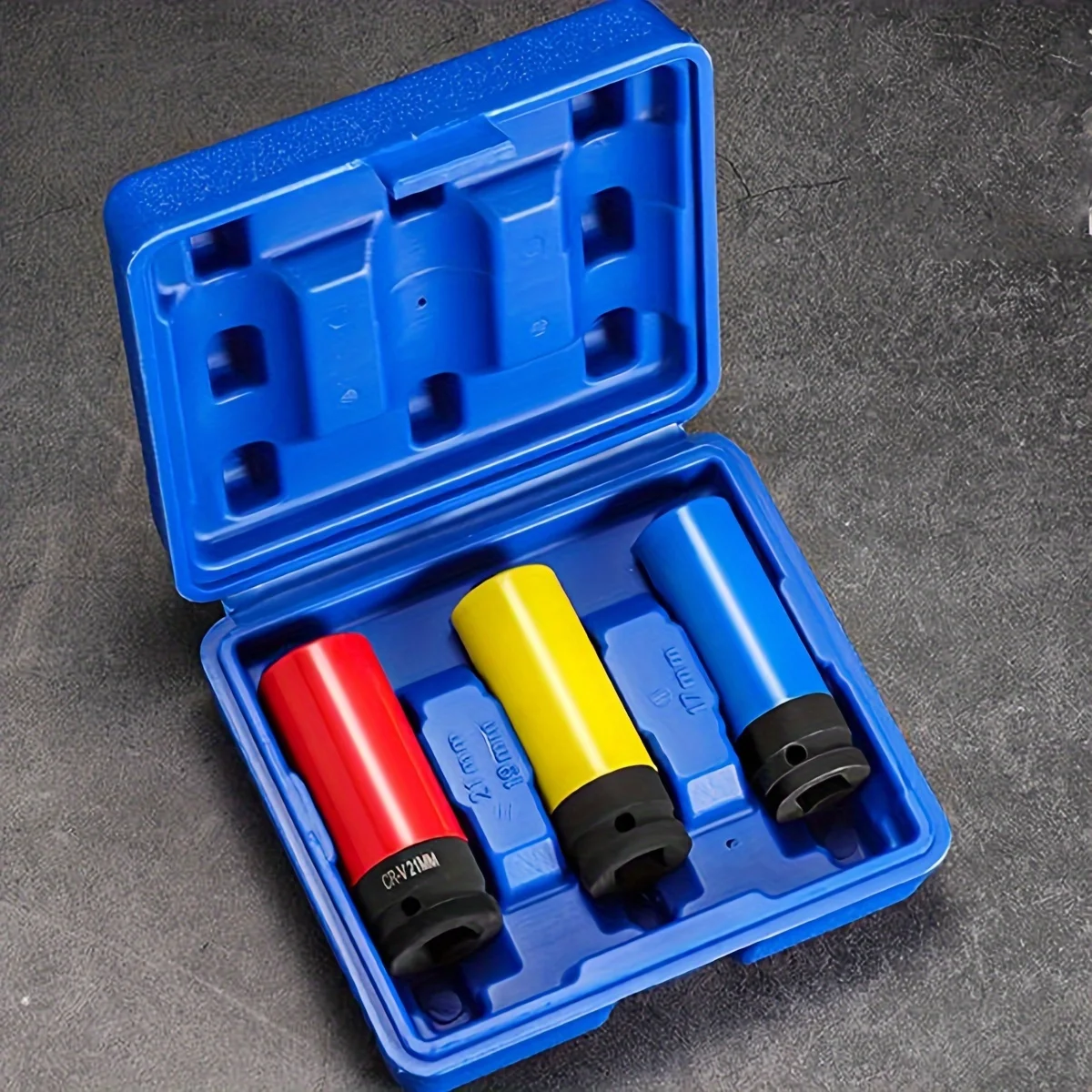 Impact Socket Thin Wall Deep Metric Set - Klucz nasadowy udarowy 6-kątny, 1/2 cala,