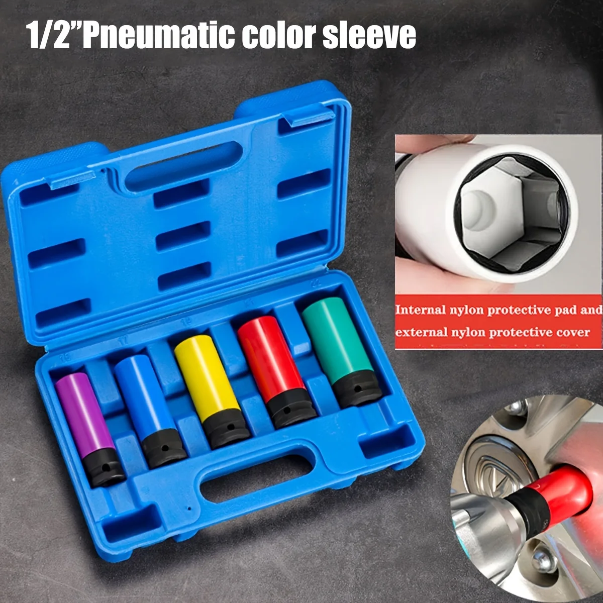 Impact Socket Thin Wall Deep Metric Set - Ochraniacz koła do uchwytów udarowych 1/2